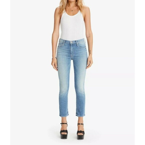 MOTHER Denim - MOTHER The Dazzler Ankle Straight Jeans Camp Expert Light Wash NWT Size 24 25
